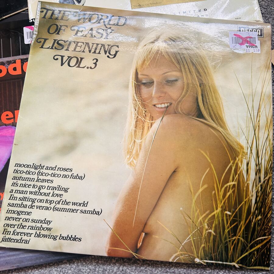 Vintage vinyl record sleeves from ballroom and easy-listening albums