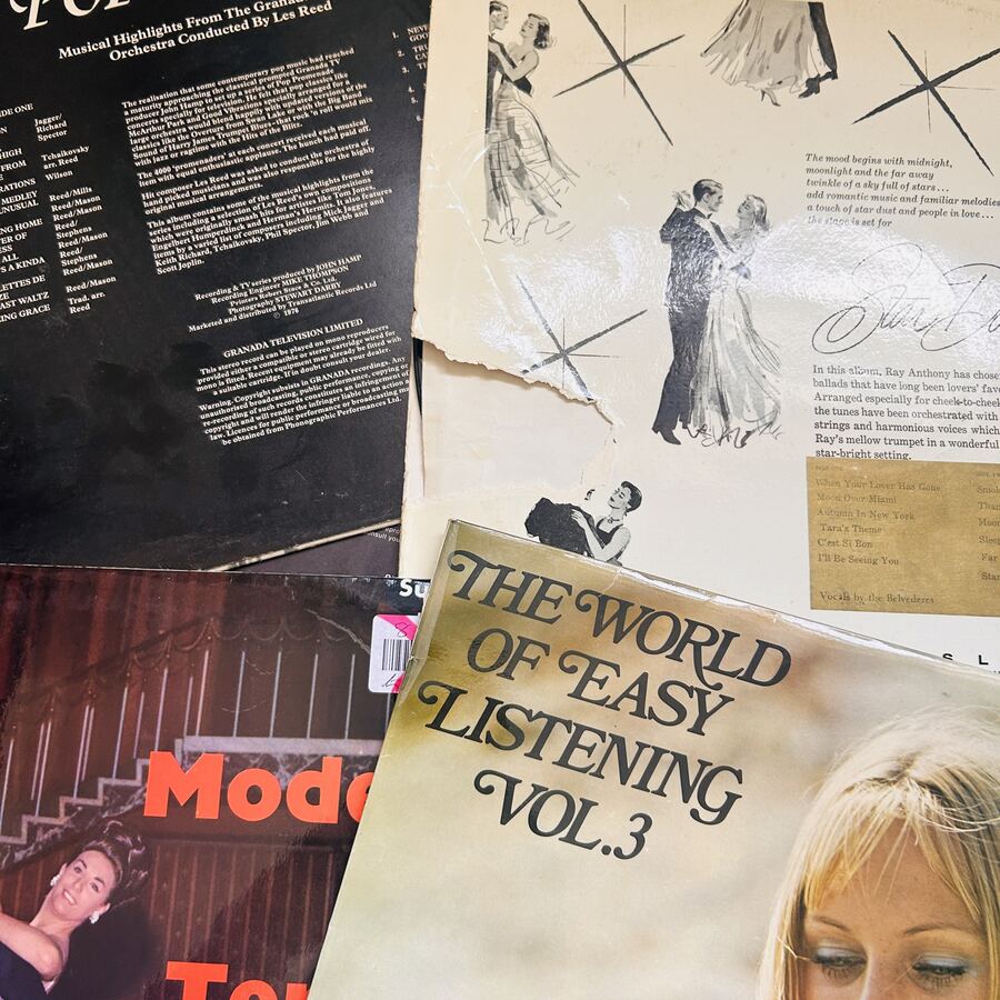 Close-up of a ballroom dancing record sleeve